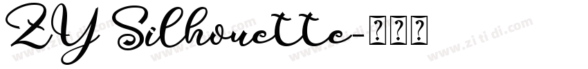 ZY Silhouette字体转换